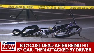 Bicyclist dies after being hit by car then attacked by driver in California  LiveNOW from FOX [upl. by Ensign]