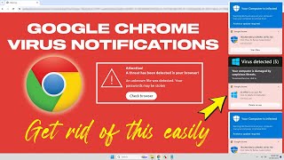 How To Remove Google Chrome Fake Virus Notifications  McAfee Fake Popup Remove [upl. by Winthrop90]