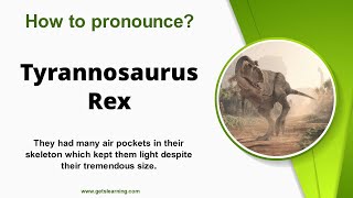 How to pronounce Tyrannosaurus Rex in English correctly [upl. by Irej]