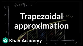 Trapezoidal sums  Accumulation and Riemann sums  AP Calculus AB  Khan Academy [upl. by Gnidleif]