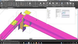 ADVANCE STEEL 2019 TUTORIAL43INSERT PLATE PARALLEL BEAM FLANGE [upl. by Elisee]