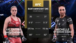 Valentina Shevchenko vs Michelle WatersonGomez Full Fight  UFC 5 Fight Night [upl. by Zeb]