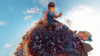 Cranger Kirmes 2019 Aftermovie  VR reframed 360  aerial view no drone  lowlight Insta360 one X [upl. by Oiromed979]