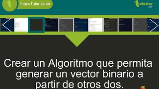 arreglos – pseudocodigo vectores binarios [upl. by Foley]