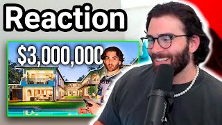 Hasanabi reacts to INSIDE Hasan Piker’s 3000000 House [upl. by Aidualk672]