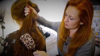 Relaxing Hair Brushing Scalp Massage Oils amp Hair Play ASMRTrinaural [upl. by Dredi]