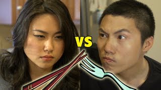 Chopsticks vs Forks DISH BATTLE [upl. by Gabbi]