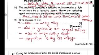 METALS EXTRACTION OF ZINC EXAM QUESTIONS  TOPIC SUMMARISED [upl. by Tori]