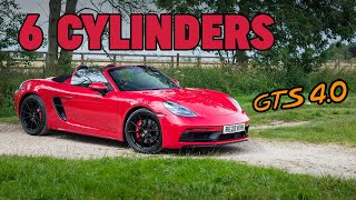 2021 Porsche 718 Boxster GTS 40 manual 0100kmh amp engine sound [upl. by Akirderf462]