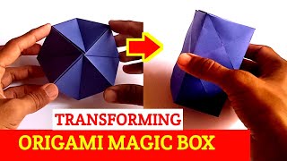 Origami Magic Box  Origami Flexahedron  Transforming Origami  DIY Craft Tutor [upl. by Aubyn]