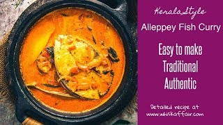 Alleppey Fish Curry Recipe Traditional Kerala Style [upl. by Yelekreb]