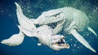 Mosasaurus Albino vs All Albino marine reptiles  Jurassic World Evolution 2 [upl. by Ykroc]