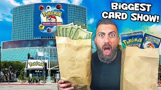 Pokemon Card Shopping Challenge at Worlds BIGGEST Card Show [upl. by Adnorrahs]