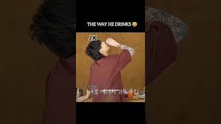 The way he drink 😂please like share subscribe bts tae jk taekook viralshort [upl. by Figge]