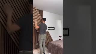 Install the akupanel wood slat acoustic panel [upl. by Jegar]