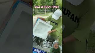 BELI ES SIRUP PUTER 🥤🧊 streetfood food foodie [upl. by Torhert]