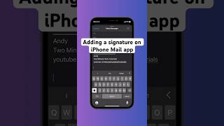 How to add a signature on iPhone Mail app iOS 2023  shorts iphone email tutorial [upl. by Hollington]