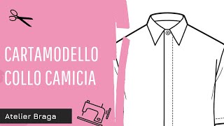 Come realizzare cartamodello collo camicia [upl. by Rachael]