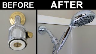 How to Change a Shower Head Installing a Handheld Shower Head [upl. by Terry]