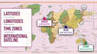 Latitudes Longitudes Time Zones amp International Dateline [upl. by Cilegna832]