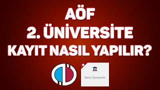 AÖF Sınavsız İkinci Üniversite Kayıt Nasıl Yapılır [upl. by Kumagai64]