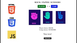 Gra do nauki podstaw JAVASCRIPTU  ROCK PAPER SCISSORS [upl. by Anoirtac770]