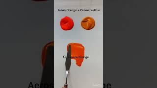 Neon Orange mix with Chrome Yellowcolor paintmixing asmrsound satysfyingvideo blenditwithme [upl. by Eniamret]