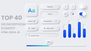 Top Neumorphism UI Design Using Html CSS amp Javascript  Neumorphism Effect  Neumorphism Element [upl. by Lezlie397]