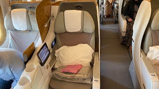 Emirates Business Class  Newcastle International Airport  Dubai  B777300ER [upl. by Olleina]