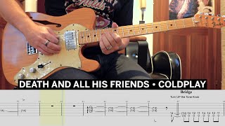 Death And All His Friends Coldplay Cover • Guitar Tab • Tutorial • Lesson [upl. by Shurlocke529]