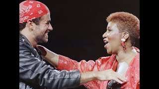 George Michael And Aretha Franklin Live Rare Footage [upl. by Bodkin]