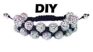 DIY Double shamballa macrame bracelet  Двойной браслет шамбала своими руками [upl. by Light]