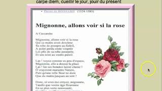 Ronsard Mignonne allons voir si la rose [upl. by Gibbons533]