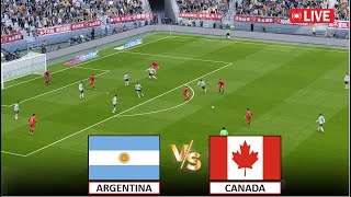 🔴LIVE  ARGENTINA vs CANADA I COPA AMERICA 2024 I SEMI FINAL FULL STREAMING I eFOOTBALL PES 21 [upl. by Oric]