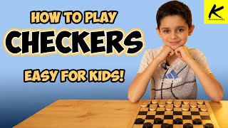 How to Play CHECKERS  Easy for Kids [upl. by Ntsud529]