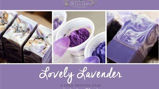 Lovely Lavender Soap Making and Cutting A Bramble Berry Soap the Rainbow Purple Series [upl. by Ahcrop689]