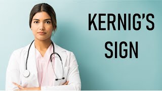 Kernig’s Sign  Meningeal stretch test [upl. by Narrad]