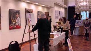 FR LOUIS SCURTI WAS INVITED TO PAINT A LENTEN MEDITATION AT THE PHILIPPINE CONSULATE MANHATTAN [upl. by Zetnahs]