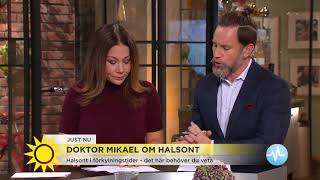 Kan man träna med rethosta Doktor Mikael svarar på frågor om halsont  Nyhetsmorgon TV4 [upl. by Raff232]