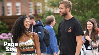 Calvin Harris marries fiancée Vick Hope in romantic wedding in England [upl. by Arfihs]