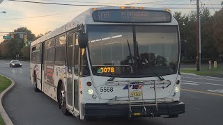 NJ TRANSIT ROUTE 600 ON BOARD BUS 5568 PLAINSBORO NEW JERSEY RIDE ON [upl. by Odrarej934]