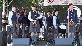 Amazing Grace by Perth amp District Pipe Band during 2023 Perth Mela Festival in Scotland [upl. by Tamara]