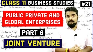 🔴 Private Public And Global Enterprises  Joint Venture  class 11  video 21 [upl. by Tonnie977]