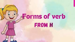 Form of verb with its meaningbasic EnglishEnglish GrammarVerbs from H [upl. by Adiol]