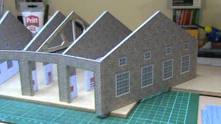 Wordsworth Model Railway 92  Building a Card Roundhouse Kit [upl. by Jaddan493]