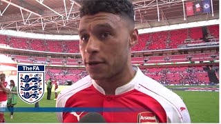 Chamberlain and Bellerin on winning the FA Community Shield  FATV News [upl. by Ahsilyt]