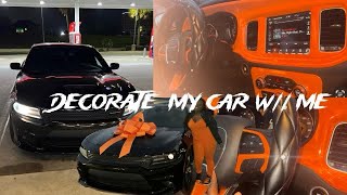 Decorate my NEW CAR with me  CAR TOUR must haves🧡🖤 [upl. by Ardnael]