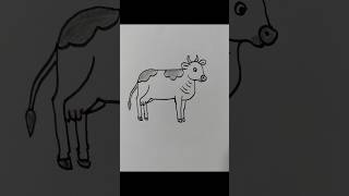 Easy cow drawing shortvideo cow easydrawing sketch [upl. by Anav144]