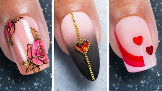 5 Easy Valentines Day Nail Art Ideas 2024  Best Nail Art Compilation [upl. by Salokin848]