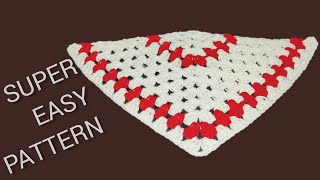 Crochet shawl 💯super easy design crochet triangle shawl 📐📐pattern [upl. by Nalat]